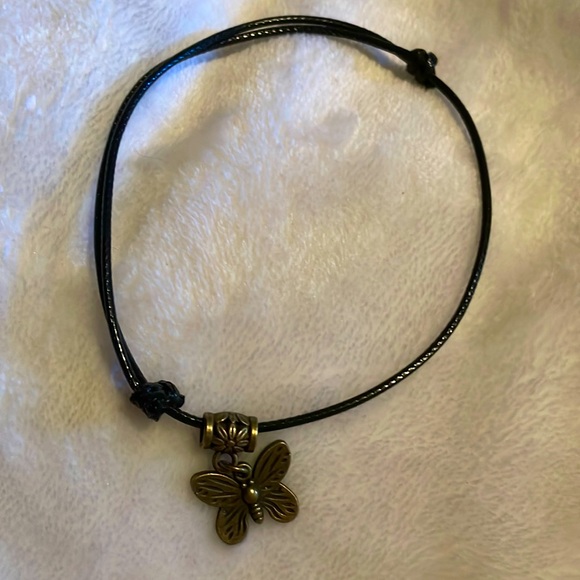 Vintage leather pull string leather ankle butterfly - Picture 1 of 1